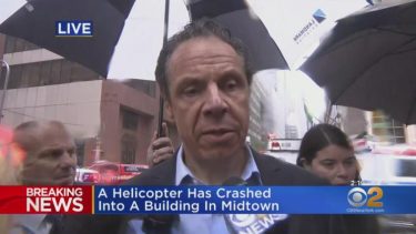 ミッドタウンでヘリコプター激突事故。1人死亡。