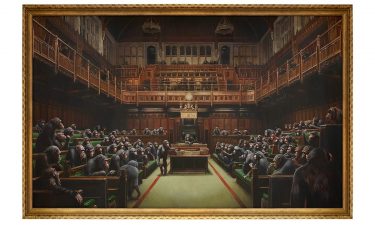 バンクシーの「Devolved Parliament」が、サザビーオークションの最高落札価格の記録を塗り替える？